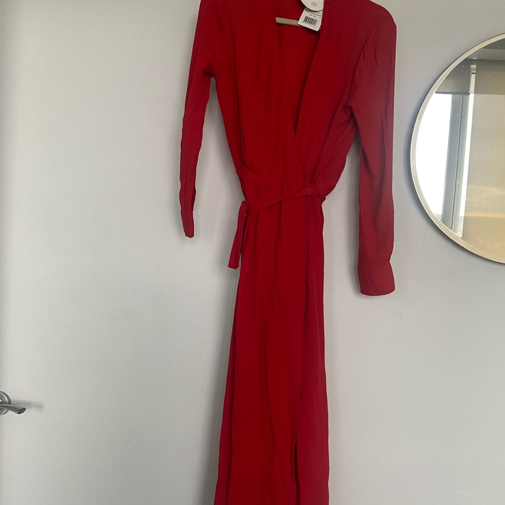 NAKD size 36 long scarlet red dress